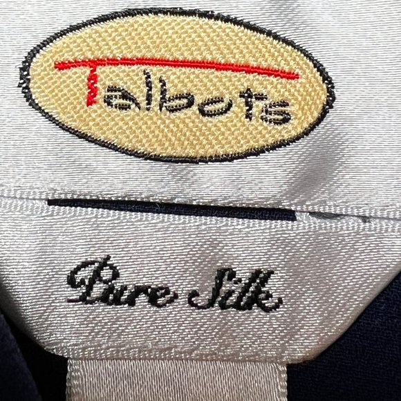 Like New TALBOTS Ditsy Floral Blue Pure Silk Sleeveless Maxi Dress Size 8 - Picture 2 of 15